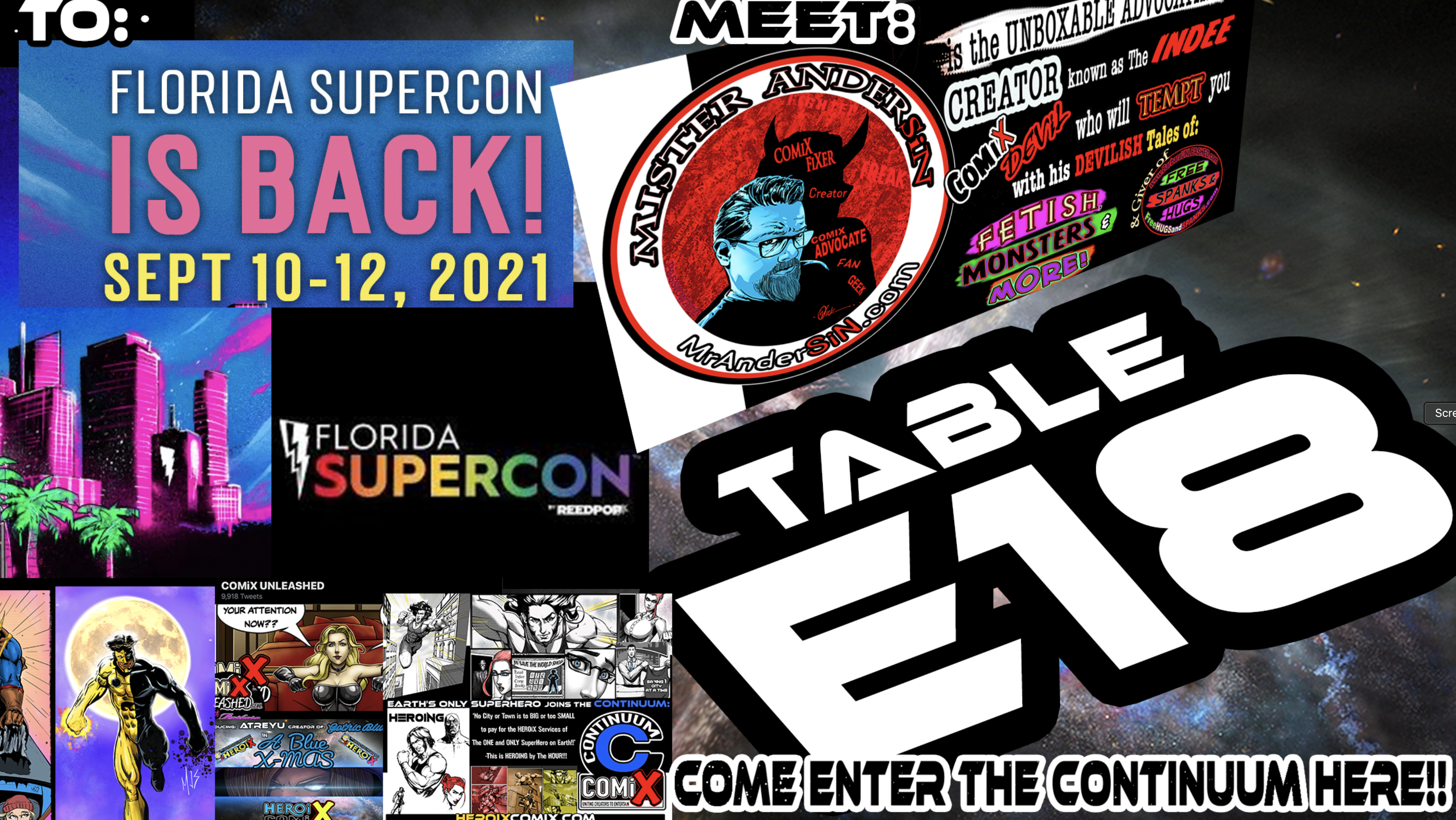 Mister AnderSiN RETURNS to SUPERCON in Miami this Weekend 9.10-12.21