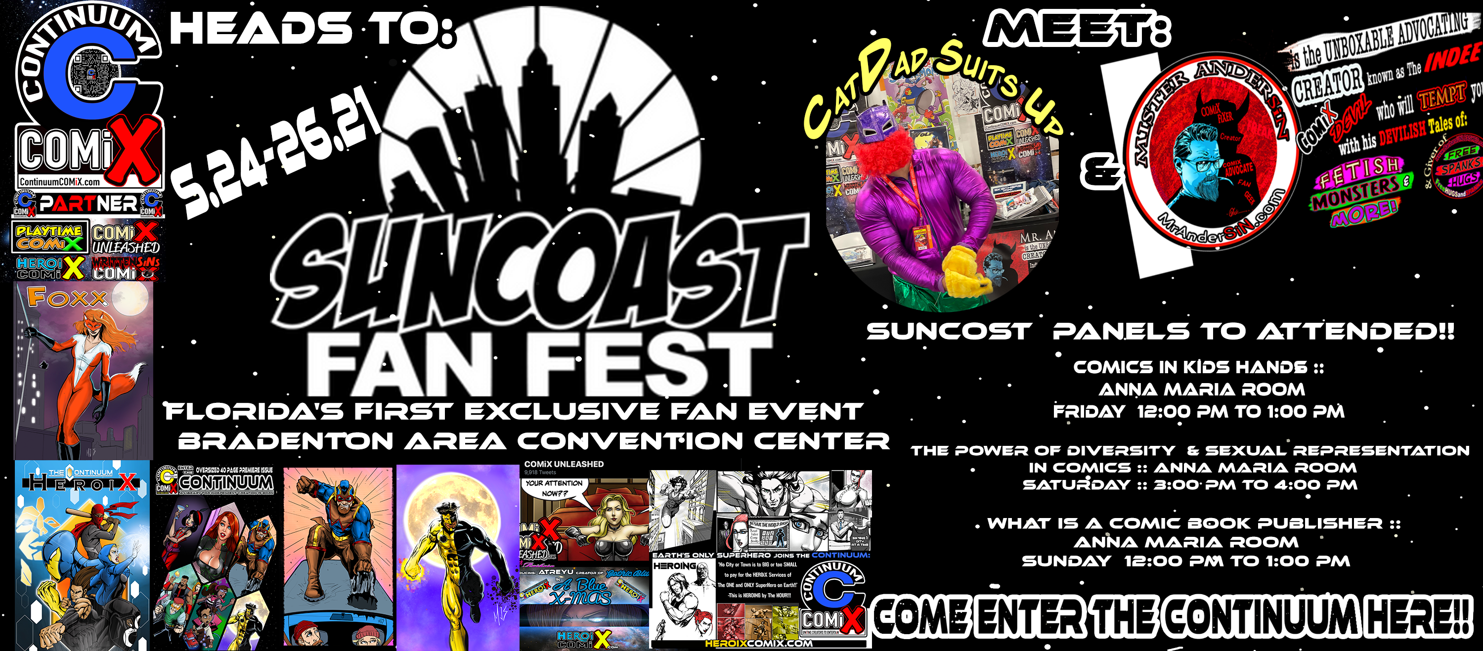 The COMiX DEViL Does PAnels and tables at SUN-COAST FAN FEST 9.24-26.21